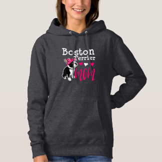 Boston Terrier Dog Mom Owner Cute Funny Hoodie