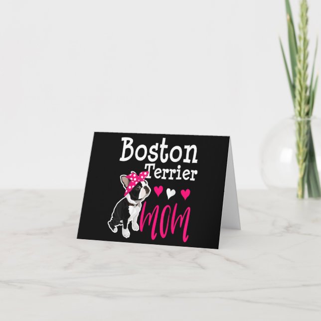 Boston Terrier Dog Mom Owner Cute Funny   Thank You Card (Front)