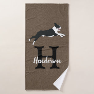 Boston Terrier Dog Monogram Nom
