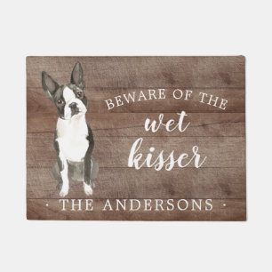 Boston Terrier Dog Personalized Door Mat
