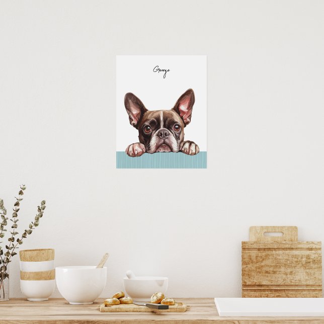Boston Terrier Dog Personalized Print (Kitchen)