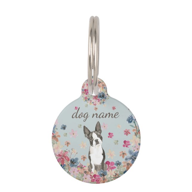 Boston Terrier Dog Puppy Pet Tag (Front)