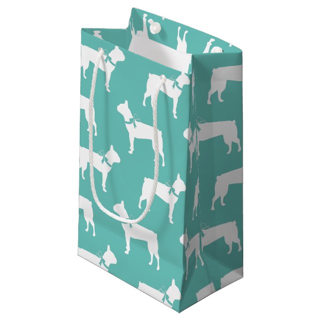 Boston Terrier Dog Puppy Small Gift Bag (Front Angled)