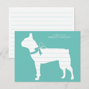 Boston Terrier Dog Puppy Thank You Card