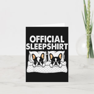 Boston Terrier Dog Sleep Pajamas Nightgown  Card
