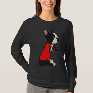 Boston Terrier Dog Tattoo I Love Mom Mother Day T-Shirt