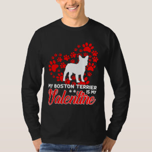Boston Terrier Dog Valentine  For Mom Dad T-Shirt
