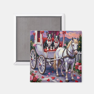 Boston Terrier  Dog Valentine's Day Magnet