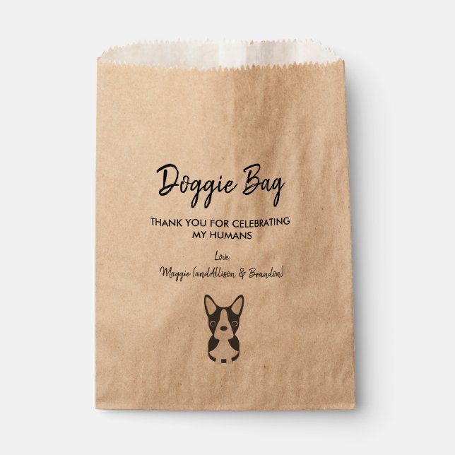 Boston Terrier Doggie Bag for Wedding, Favour Bags (Front)