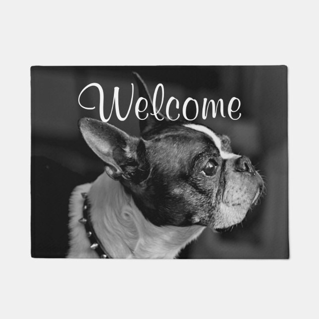 Boston terrier doormat (Front)