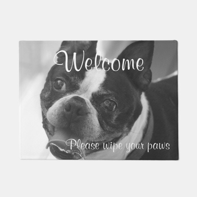 Boston terrier doormat (Front)