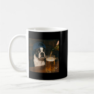 Boston Terrier Drinking Beer Funny Dog Meme Coffee Mug