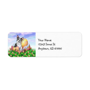 Boston Terrier Easter Labels