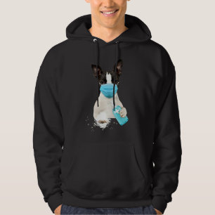 Boston Terrier Face Mask 105 Hoodie