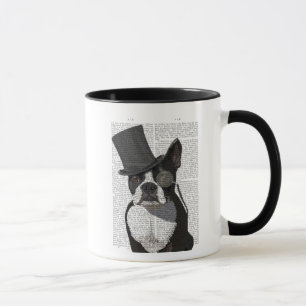 Boston Terrier, Formal Hound and Hat Mug