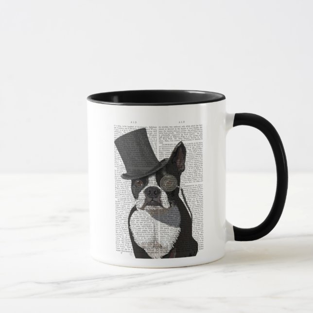 Boston Terrier, Formal Hound and Hat Mug (Right)