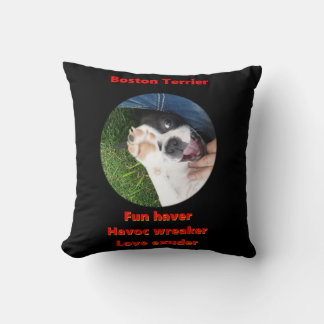 Boston Terrier - Fun Haver Throw Pillow