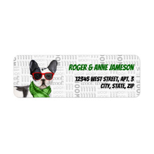 Boston Terrier Funny Christmas Return Address