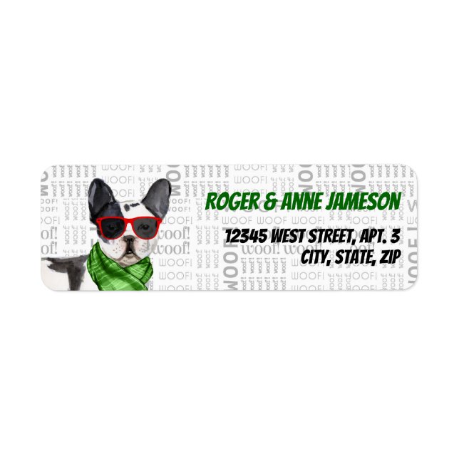 Boston Terrier Funny Christmas Return Address (Front)