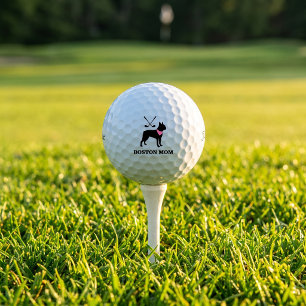 Boston Terrier Golf Mom Titleist Pro V1 Ball Gift