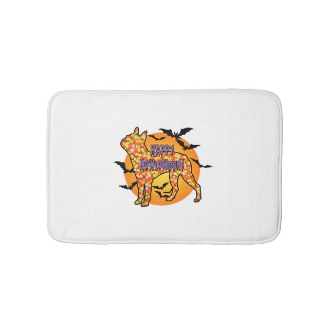 Boston Terrier Halloween Bath Mat (Front)