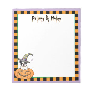 Boston Terrier Halloween Notepad
