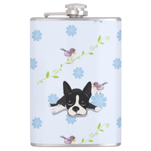 Boston Terrier Hip Flask
