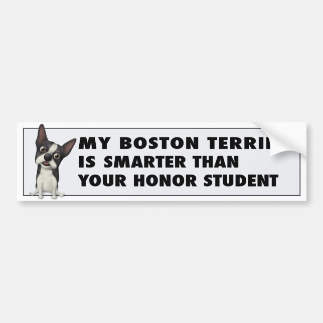 Boston Terrier Honour BOST1 Bumper Sticker (Front)