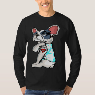 Boston Terrier I Love Mom Tattoo T-Shirt