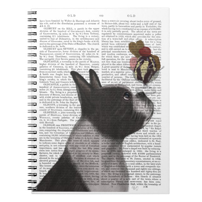 Boston Terrier Ice Cream Notebook (Front)
