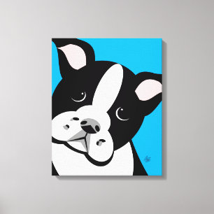 Boston Terrier Illustration Canvas Print