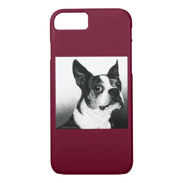 Boston Terrier iPhone 7 Coque - "Boston Style" (Dos)