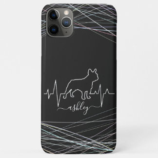 Boston Terrier is Heartbeat Cool Minimal Dog Love iPhone 11 Pro Max Case