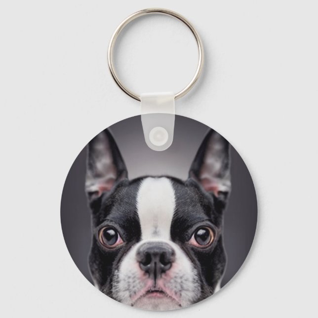 Boston Terrier Keychain (Front)