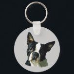Boston Terrier Keychain<br><div class="desc">The Boston Terrier is a lively, highly intelligent, smooth coated, short-headed, compactly built, short-tailed, well-balanced dog. Their sweet disposition quickly endears them to everyone they meet making them a very popular breed. They require only a moderate amount of exercise and a minimum amount of grooming. The breed is easy to...</div>