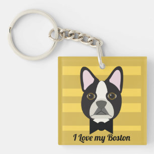 Boston Terrier Keychain