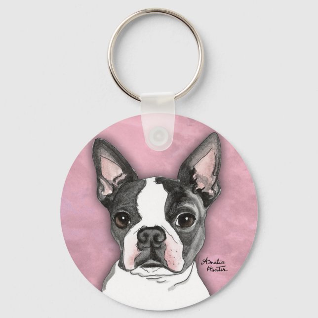 Boston Terrier Keychain (Front)