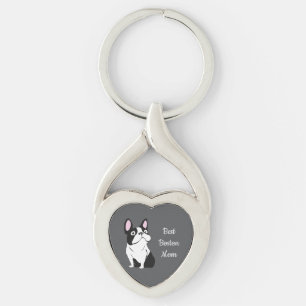 Boston terrier keychain