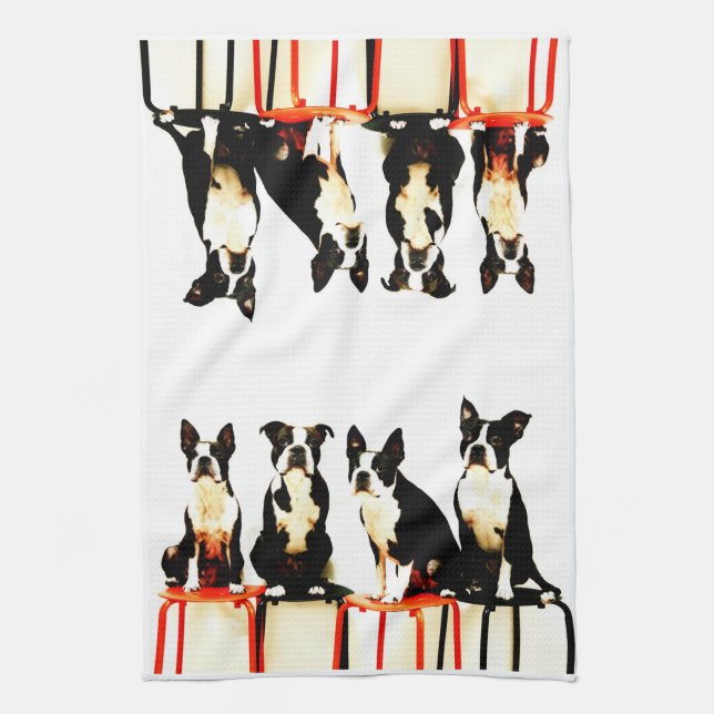 Boston terrier Ⅰ Kitchen Towel (Vertical)