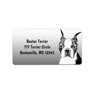 Boston Terrier Label