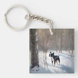 Boston Terrier Laisser neiger Noël
