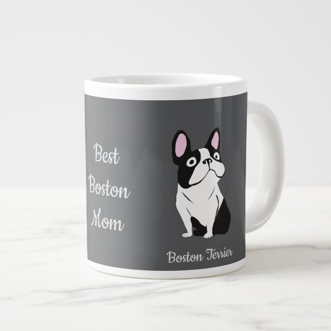Boston terrier large coffee mug (Front Right)