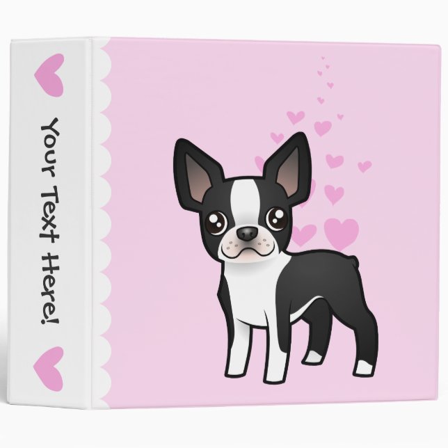 Boston Terrier Love Binder (Front/Spine)