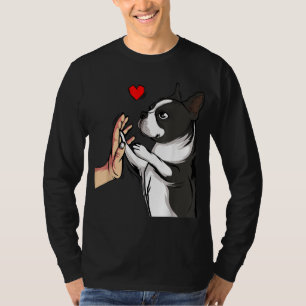 Boston Terrier Love Bostie Dog Mom Funny Girls T-Shirt