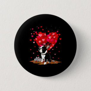 Boston Terrier Lover Heart Shape Boston Terrier Va 2 Inch Round Button