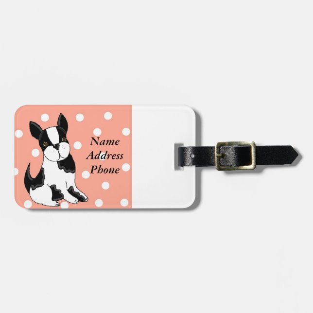 Boston Terrier Luggage Tag (Front Horizontal)