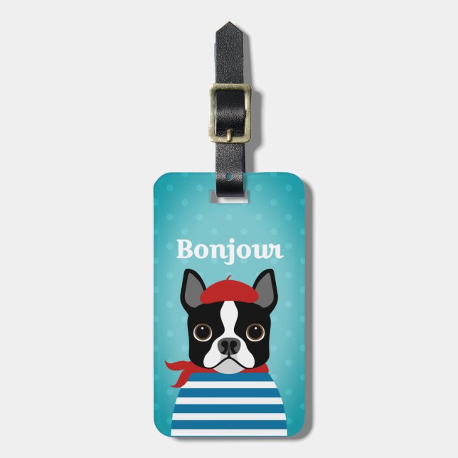 Boston Terrier Luggage Tags (Front Vertical)