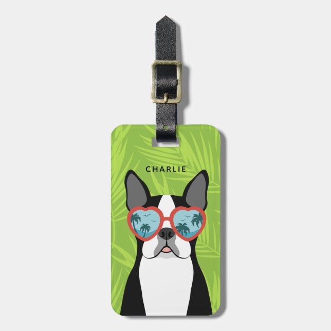 Boston Terrier Luggage Tags (Front Vertical)