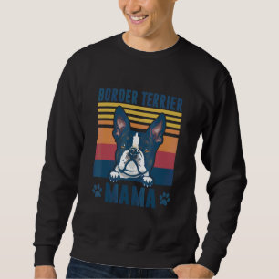 Boston Terrier Mama Mother Retro Dog Mom Sweatshirt