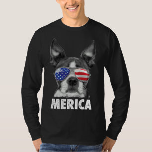 Boston Terrier Merica 4th Of July For Men Women B T-Shirt